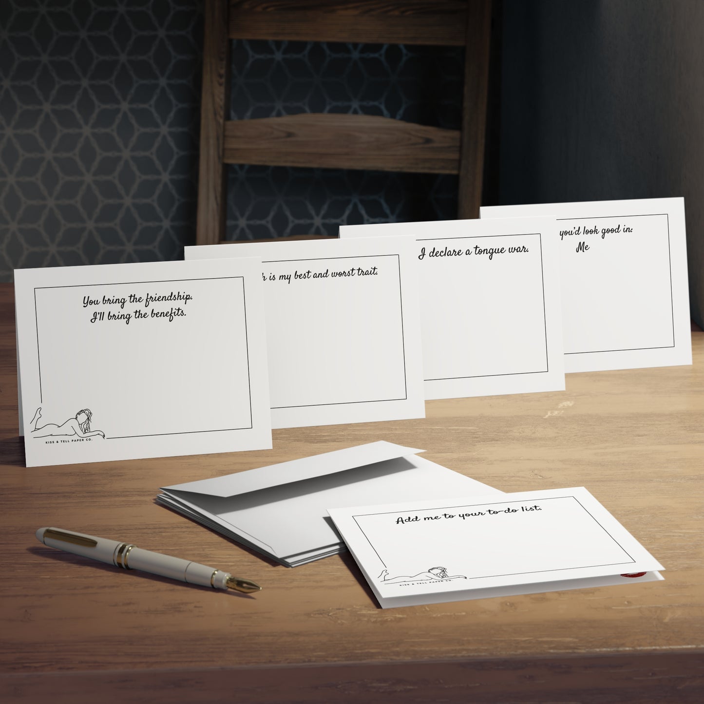 Flirty Note Cards (Multi-Design, 5-Pack)